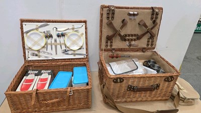 Lot 881 - 2X WICKER PICNIC SETS
