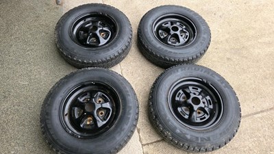 Lot 467 - 4X LAND ROVER ROSTYLE WHEELS & TYRES 205/80R16