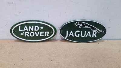Lot 251 - LAND ROVER & JAGUAR REPRO CAST SIGNS 7" X 3.5"
