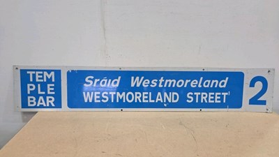 Lot 331 - TEMPLE BAR STATION METAL SIGN 63" X 11"