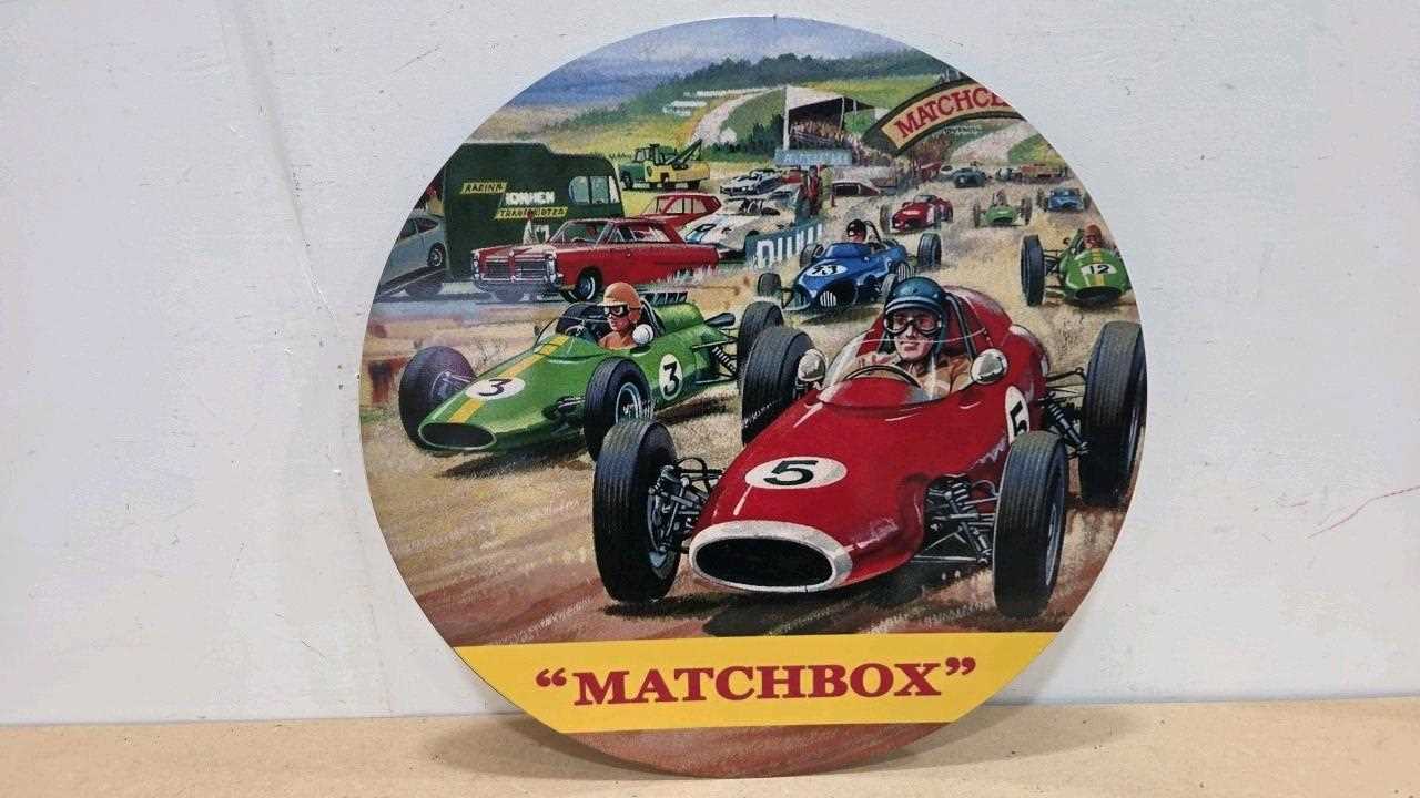 Lot 35 - MATCHBOX PRINTED REPRO SIGN 24" DIA