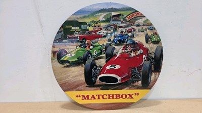 Lot 35 - MATCHBOX PRINTED REPRO SIGN 24" DIA