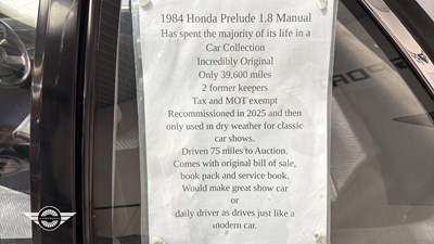 Lot 756 - 1984 HONDA PRELUDE GXL