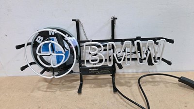 Lot 839 - BMW GLASS NEON LIGHT 19" WIDE