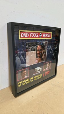 Lot 137 - SIGNED FRAMED DAVID JASON , ONLY FOOLS & HORSES PICTURE 20" X 20"