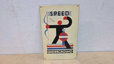Lot 841 - UNDERGROUND REPRO ENAMEL SIGN 16" X 10"