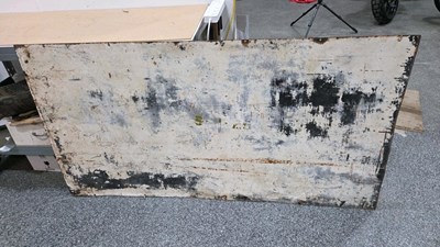 Lot 163 - LARGE SHELL SHORTENS EVERY ROAD ENAMEL SIGN 69" X 36"