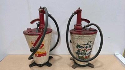 Lot 527 - 1 X MOBIL OIL 1 X SHELL OIL DISPENSERS