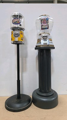 Lot 465 - 2 SWEET MACHINES ON STANDS WITH KEYS