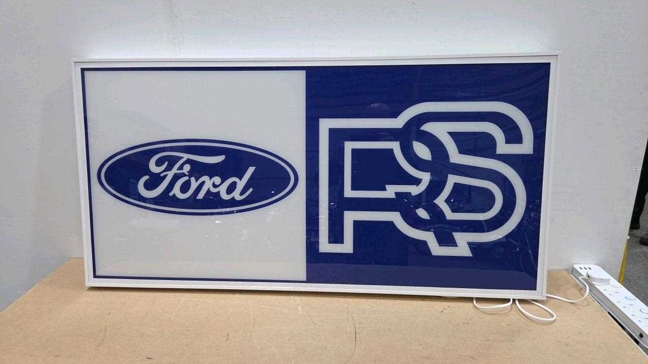 Lot 3 - FORD RS MOTORSPORT ILLUMINATED SIGH 48" X 24"