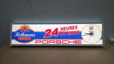 Lot 13 - PORSCHE TEAM LE MANS STYLE ,PADDOCK CLOCK 48" X 12"