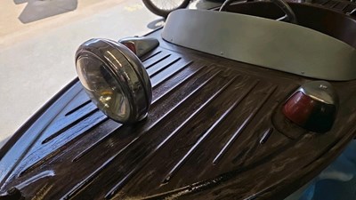 Lot 59 - 1960'S CHILD'S RIDE ON BOAT- IN FULL WORKING ORDER 65" LONG