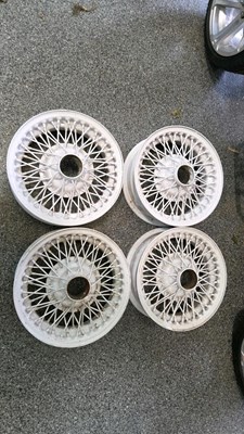 Lot 468 - SET OF 4 WHITE WIRE WHEELS
