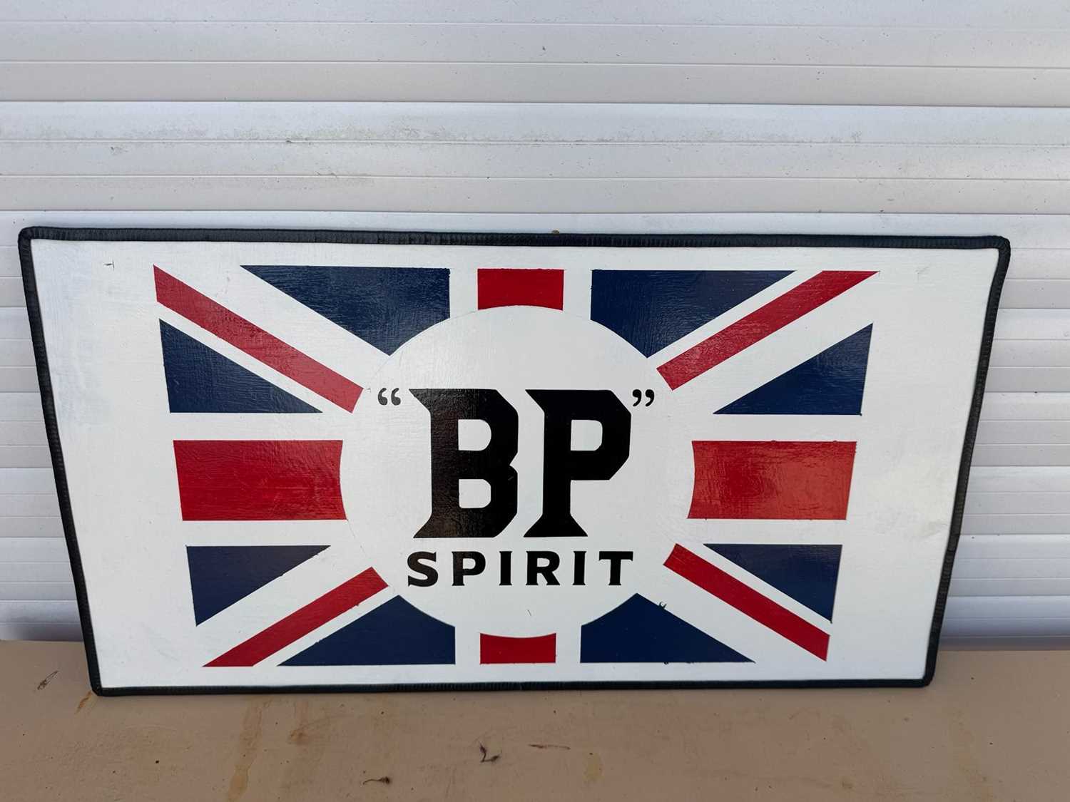 Lot 23 - BP SPIRIT TIN REPRO PAINTED SIGN 29.5" X 16"
