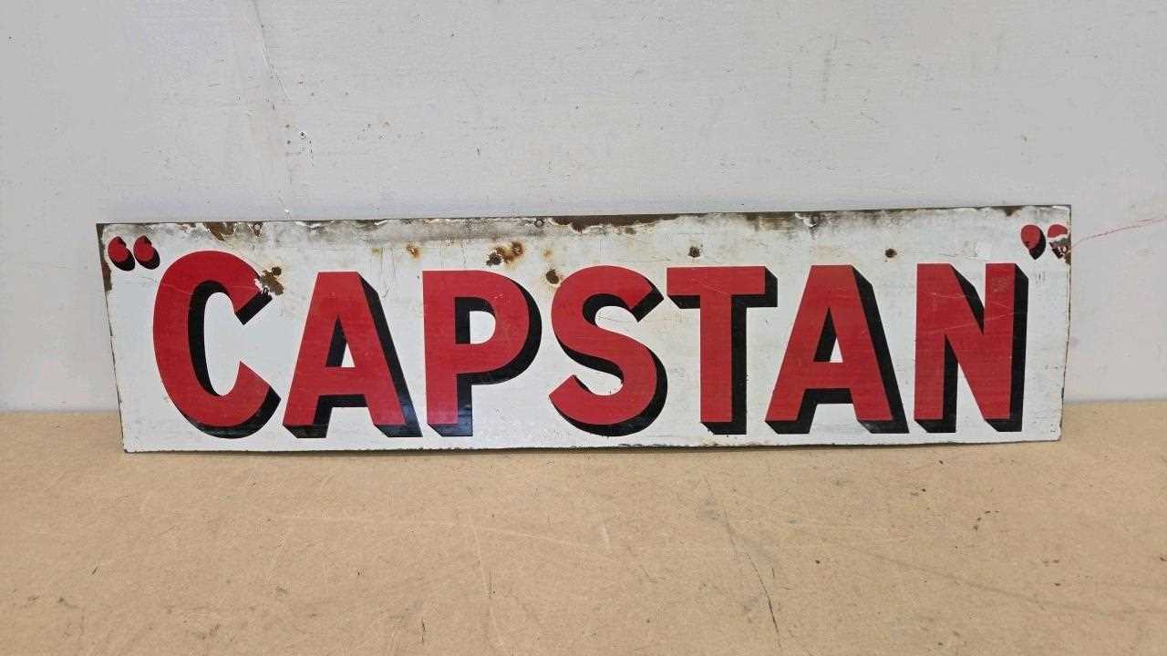 Lot 75 - CAPSTAN REPRO ENAMEL SIGN 41" X 10"