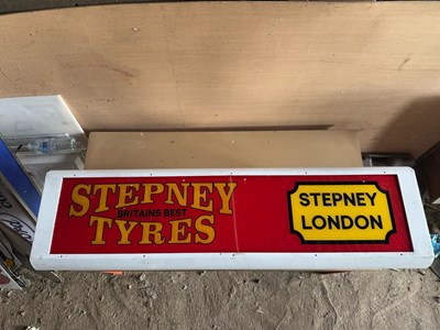 Lot 145 - STEPNEY TYRES LIGHT UP SIGN 49" X 14"