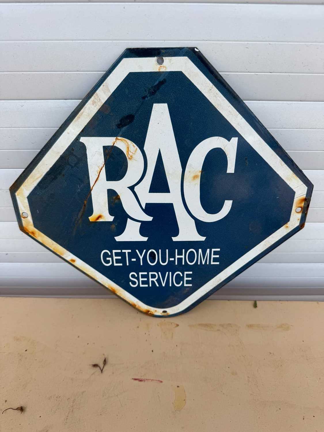 Lot 179 - RAC REPRO ENAMEL SIGN 12" X 12"