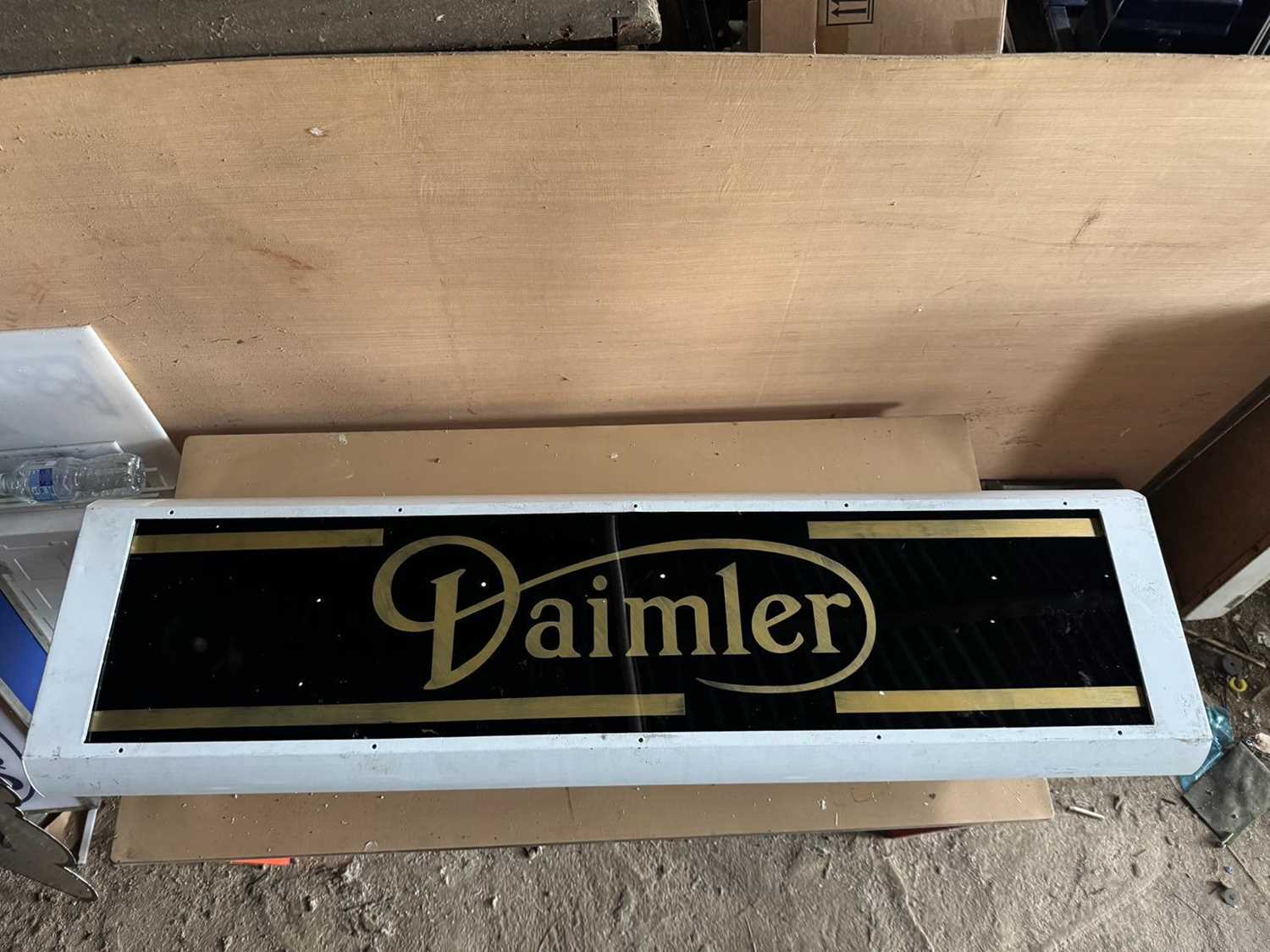 Lot 189 - DAIMLER LIGHT UP SIGN 49" X 14"