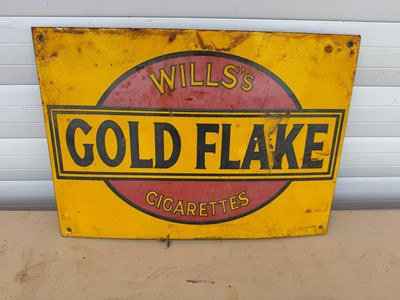 Lot 219 - WILLS'S GOLD FLAKE REPRO ENAMEL SIGN 20" X 14"