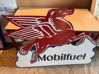 Lot 543 - MOBILFUEL METAL PAINTED SIGN 35" X 48"