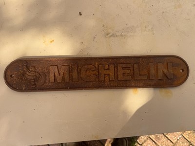 Lot 569 - CAST MICHELIN SIGN 19.5" X 3.5"