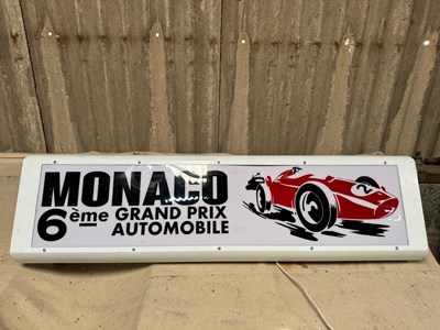 Lot 611 - MONACO GRAND PRIX LIGHT UP SIGN 49" X 14"
