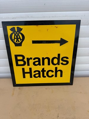 Lot 617 - BRANDS HATCH REPRO ALLY SIGN 18" X 18"