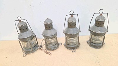 Lot 851 - 4 X OLD STYLE LANTERNS