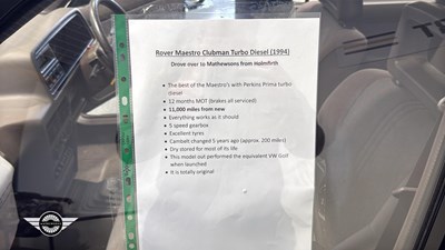Lot 636 - 1994 ROVER MAESTRO CLUBMAN D