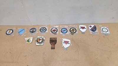Lot 763 - BOX OF CAR BADGE BAR BADGES