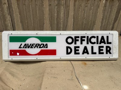 Lot 651 - LAVERDA LIGHT UP SIGN 49" X 14"