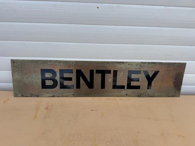 Lot 749 - BENTLEY BRASS SIGN 32" X 7"