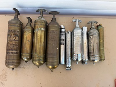 Lot 821 - 10 X VINTAGE FIRE EXTINGUISHERS