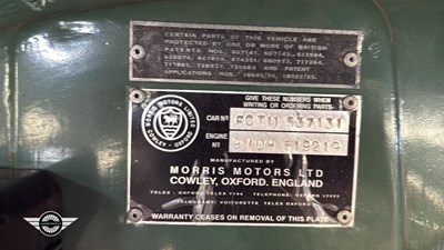 Lot 789 - 1957 MORRIS MINOR