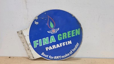 Lot 565 - FINA ALLUMINIUM, DOUBLE SIDED SIGN 18" DIA