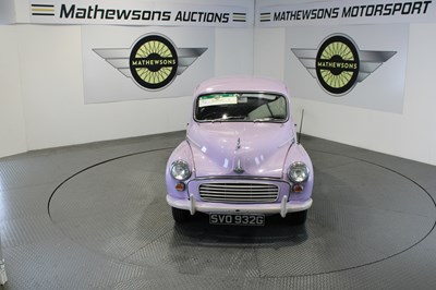 Lot 6 - 1968 MORRIS MINOR 1000 - ALL PROCEEDS TO CHARITY