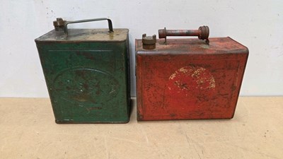 Lot 505 - 2 X PETROL CANS , ESSO CAN STAMPED 1937