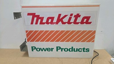 Lot 321 - MAKITA/ DOLMAR POWER PRODUCTS, DOUBLE SIDED LIGHT UP SIGN 30" X 24"