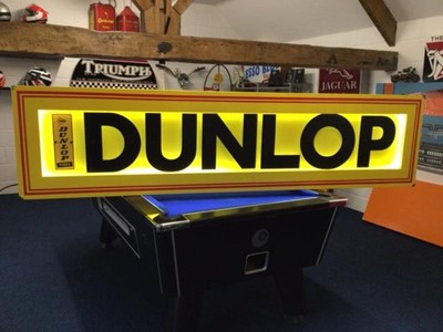 Lot 166 - LARGE ILLUMINATED DUNLOP SIGN