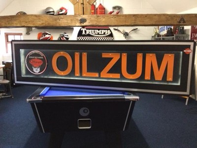 Lot 181 - LARGE ILLUMINATED OILZUM MOTOR OIL SIGN