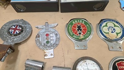 Lot 59 - CAR BADGES , CLOCKS AND MASCOTS