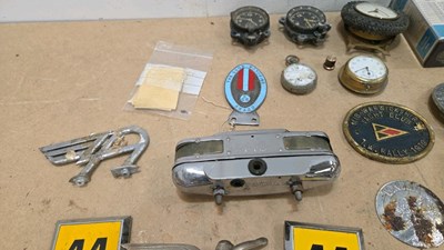 Lot 59 - CAR BADGES , CLOCKS AND MASCOTS