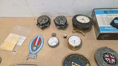 Lot 59 - CAR BADGES , CLOCKS AND MASCOTS