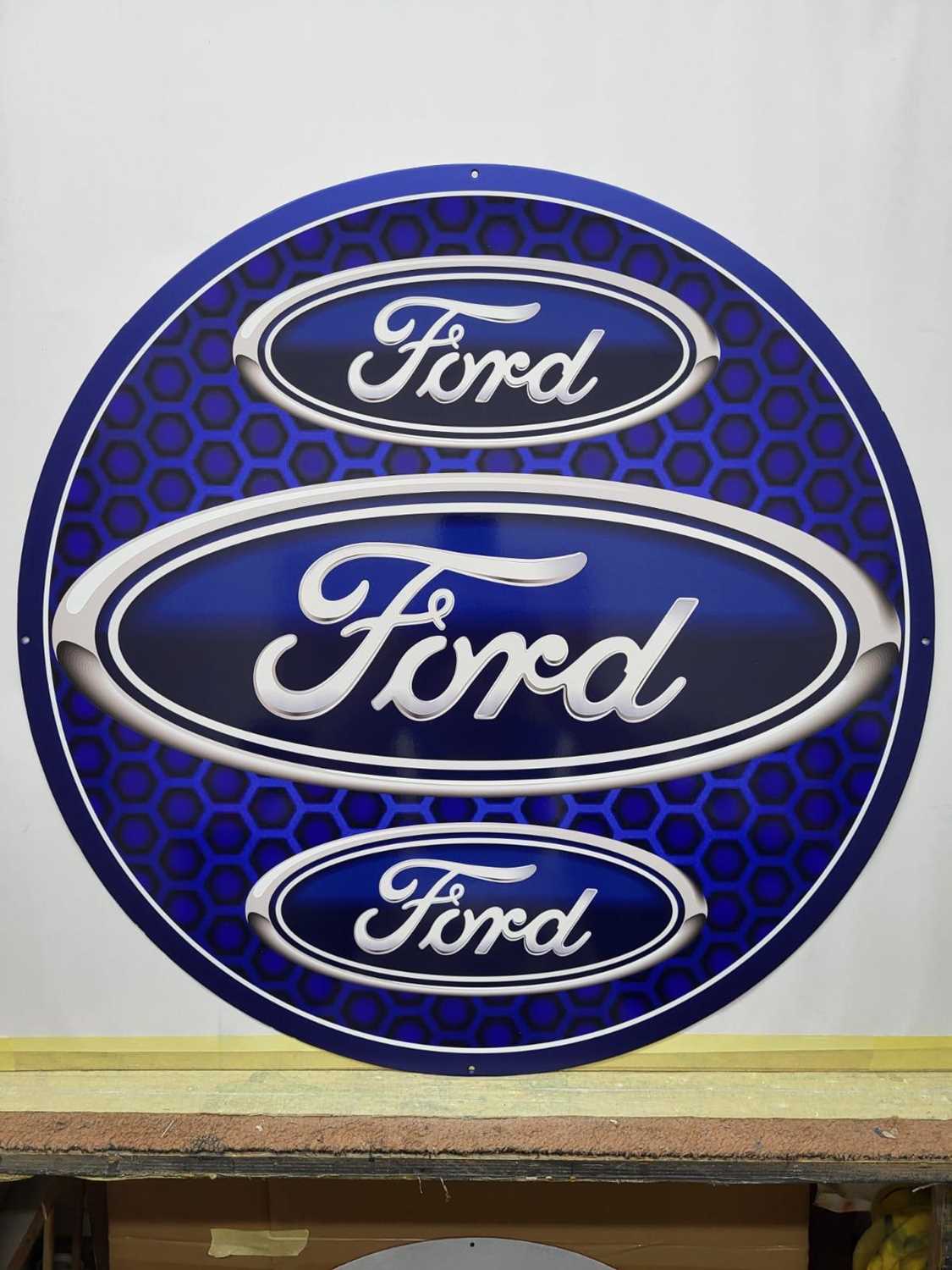 Lot 39 - FORD LOGO METAL SIGN 24" DIA