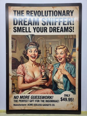 Lot 263 - DREAM SNIFFER METAL SIGN 24" X 35"