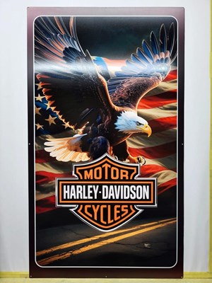 Lot 359 - HARLEY DAVIDSON MOTOR CYCLES METAL SIGN 24" X 42"