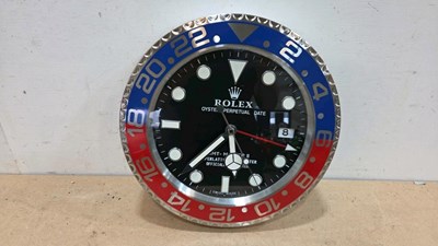 Lot 341 - ROLEX STYLE GMT-MASTER 2 WALL CLOCK