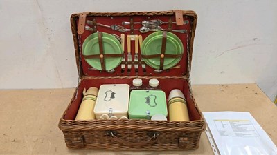 Lot 509 - CORACLE WICKER PICNIC BASKET