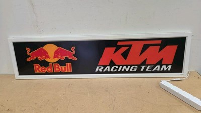 Lot 483 - KTM RACING TEAM LIGHT UP SIGN 47" X 12"