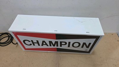 Lot 65 - CHAMPION LIGHT UP SIGN 23" X 11"